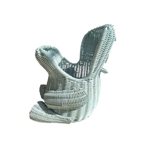 Cesta de Almacenamiento de Mimbre Hecha a Mano con Forma de Hipopótamo para la Habitación de los Niños y Decoración de la Guardería - Product Image 1
