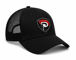Gorra de béisbol negra de 5 paneles con malla trasera, logotipo personalizado, snapback, transpirable, unisex, deportiva, para exteriores, tipo trucker, con letras Y2K, ajustable - Product Image 2