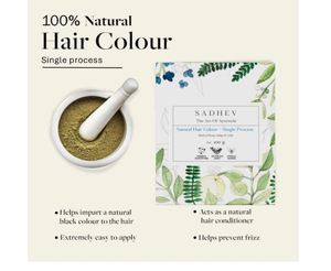 Henna en polvo Sadhev Ayurvédica 100% orgánica, a base de plantas naturales para el cabello - Product Image 2