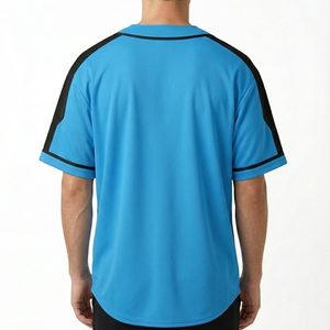 Nueva Camiseta de Béisbol Transpirable y Duradera, Ligera, con Botones Delanteros, Precio Económico, Ropa Deportiva, Camiseta de Béisbol de Poliéster, Servicio OEM - Product Image 3