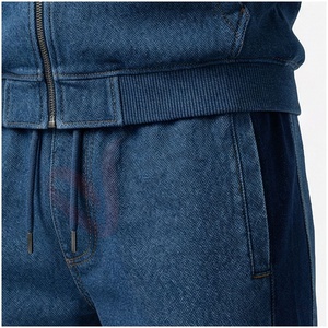 Conjunto Deportivo Azul para Hombre, Manga Larga, con Capucha y Cierre Frontal, Diseño con Bloques de Color, Corte Regular, para Otoño - Product Image 5