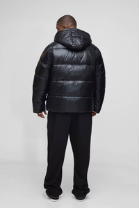 Chaqueta Acolchada de Lona Informal para Invierno, con Logotipo Personalizado, Cortavientos e Impermeable para Hombre, con Cuello Alto - Product Image 2