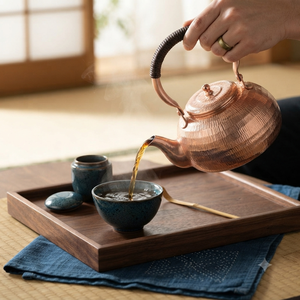 Bouilloire à thé en cuivre martelé avec couvercle, style chinois traditionnel, pot à eau pour la préparation du thé, pour la maison, l'hôtel, la décoration de restaurant - Product Image 4