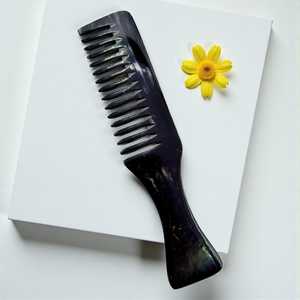 Handcrafted Natural Horn <b>Wide</b> Tooth <b>Comb</b>: Detangling, Anti-Static | Valentine’s Gift for Her | Pocket <b>Comb</b> with 12cm - Product Image 6