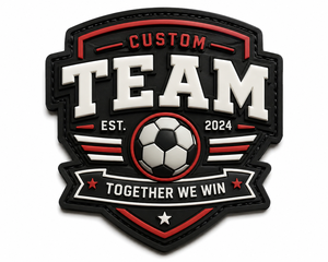 Fabricante de Parches Personalizados de PVC y Goma para Equipos |   Parches de Logotipo 3D de PVC Suave con Cierre de Gancho y Bucle para Equipos Deportivos, Marca Promocional - Product Image 1