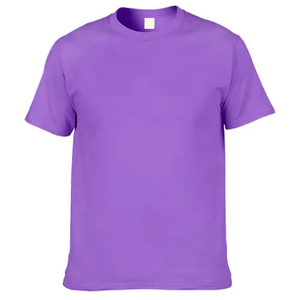 เสื้อยืดสีพื้นเรียบง่าย สไตล์ลำลอง พิมพ์ลายด้วยความร้อน แขนสั้น คุณภาพดี ผ้าฝ้าย 100% เสื้อยืดผู้ชายแบบเรียบ - Product Image 1