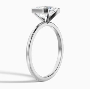 <b>Emerald</b> Cut Moissanite <b>Ring</b> 925 Sterling <b>Silver</b> Yellow Gold Plated Elegant Luxury Engagement <b>Ring</b> Dainty Wedding Bridal Party - Product Image 4