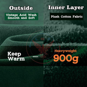 Sweat-shirts à capuche délavés personnalisés en gros, avec logo sur mesure, en molleton de coton mélangé, pour l'hiver, décontractés, de qualité supérieure, à prix abordable pour hommes - Product Image 6