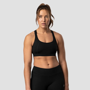 Soutien-gorge de sport sans armatures blanc pour femme, bretelles réglables, couleur unie, dos nageur, tricoté, respirant, toutes saisons - Product Image 4