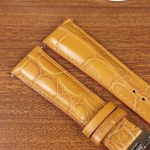 Venta al por mayor correas de reloj de piel de cocodrilo genuina hechos a mano tamaños 18mm 20mm 22mm precio de fábrica con hebilla de acero inoxidable - Product Image 4