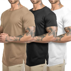 T-shirt Homme Oversize à Manches Courtes avec Logo Frontal, Noir Uni, en Coton Tricoté Anti-rétrécissement, Style Urbain, Col Rond, Haut Décontracté - Product Image 4