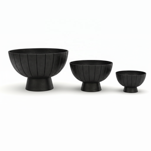 Cuenco Decorativo de Aluminio Martillado de Lujo, Ecológico, Tamaño Personalizable, Jarrón de Pedestal Clásico Americano, Cromado, para Mesa - Product Image 5