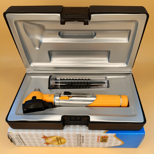 Otoscope miniature de haute qualité à fibre optique orange, ensemble d'instruments de diagnostic ORL pour médecins, prix de vente le plus élevé, réutilisable, léger - Product Image 1