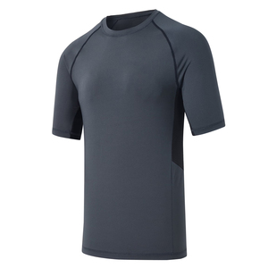 Rashguard <b>Compression</b> <b>Shirt</b> Short Sleeve Custom Quick Dry Polyester Spandex Workout Gym OEM ODM Supplier - Product Image 3