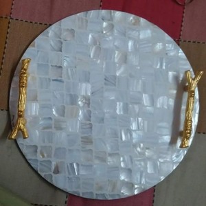 High standard metallic framing with enamel finished serving tray <b>set</b> of <b>3</b> pcs amazingly made by KHOOSI OVERSEAS - Product Image 2