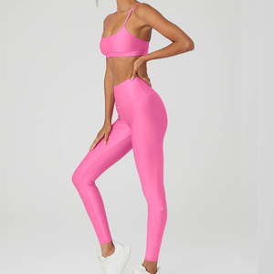 High Quality <b>Animal</b> Print Zippers Elastic Waist Leggings Bra Workout Set Front Logo Women's Sports Active Wear - Product Image 6