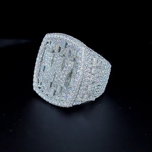 แหวนเงินแท้ 925 ประดับเพชรโมอิสซาไนต์ ชุบเงิน สำหรับผู้หญิง เหมาะสำหรับงานหมั้น งานแต่งงาน และงานเลี้ยง - Product Image 3