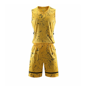 ใหม่ชายเสื้อบาสเกตบอลวิทยาลัยชุดกีฬาผู้ใหญ่ชุดบาสเกตบอลเสื้อยืดกางเกงขาสั้นชุดโพลีเอสเตอร์ 100% แห้งเร็วระบายอากาศได้ดี - Product Image 1