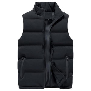 Chaleco Acolchado de Invierno para Hombre, Extra Cálido, con Cuello Alto y Capucha, Acolchado, Resistente, Térmico - Product Image 1