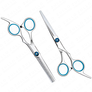 Professional Hair Cutting Scissors <b>Set</b> 2 Piece Stainless Steel <b>Barber</b> Shears with Customizable Screw System - Product Image 2