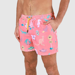 Factory Wholesale High Street Style Mid Swim Trunks Custom Logo Oxford Fabric Drawstring Closure Waterproof Eco-Friendly Soft - Product Image 5