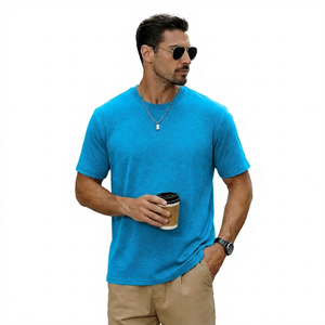 Camiseta de Manga Corta para Hombre, Cuello Redondo, Color Sólido, Corte Regular, Tejido de Punto Jersey, 100% Poliéster, Transpirable y Ecológica - Product Image 6