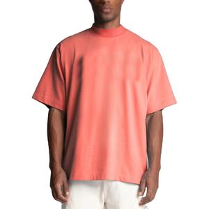 Camiseta de Algodón Tejido Grueso para Hombre, Unisex, Corte Holgado, Manga Corta, Cuello Redondo, Logotipo Frontal, Ribete en Contraste, Personalizable - Product Image 4