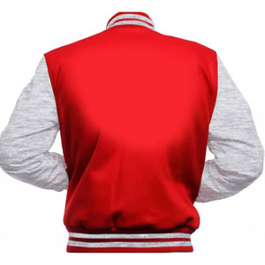 Veste universitaire unisexe personnalisée en laine à col montant, légère et de haute qualité, style décontracté, avec logo personnalisé, vierge - Product Image 5