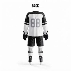 Nouvel ensemble d'uniformes de hockey sur glace élégants et imprimés, impression par transfert thermique, manches longues, 100% polyester, qualité supérieure pour hommes - Product Image 3