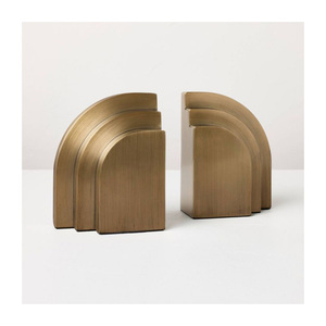 Wholesale Handmade Aluminium Bookends Set, Decorative Metal Bookshelf <b>Book</b> <b>Holder</b> <b>Stand</b> for Home Decor, - Product Image 5