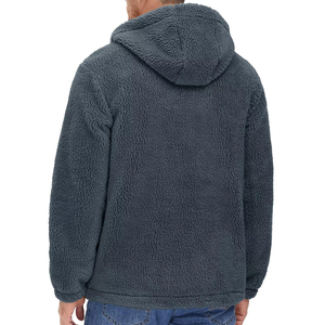 Nouvelle arrivée : veste à capuche en polaire sherpa thermique pour homme, à porter en extérieur ou en intérieur, en vente en ligne, vestes en polaire pour homme les plus vendues - Product Image 2