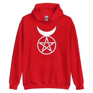 Sudadera con Capucha Bordada 100% Algodón con Símbolo del Dios Cornudo del Wicca y el Neopaganismo para Hombre - Product Image 2