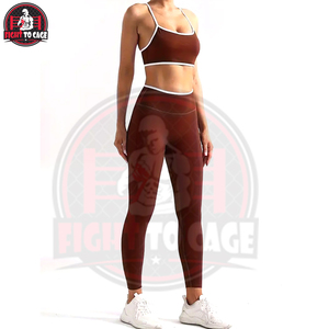 Conjunto de yoga de 2 piezas, pantalones deportivos para mujer que realzan los glúteos y sujetador deportivo, conjunto para correr, ropa deportiva informal transpirable de secado rápido - Product Image 2