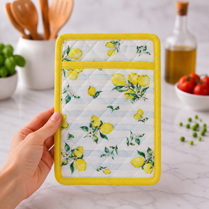 Beautiful Floral Printed Pot <b>Holder</b> With Pocket Design Supplier in India Kitchen Pot <b>holders</b> for Kitchen at Affordable Price - Product Image 1