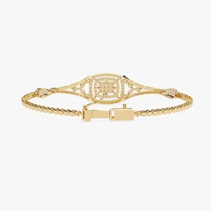 Lab Grown Diamond Bracelet for Women and <b>Men</b>, Mix Cut Diamond Bracelet For Wedding, Solid Gold moissanite Bracelet - Product Image 4