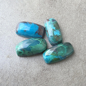 Best Quality Chrysocolla Big <b>Cushion</b> Cabochon Flat <b>Back</b> Calibrated Natural Gemstone - Product Image 4