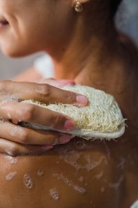 EXPAD Mina Brown Organic Loofah <b>Body</b> <b>Scrub</b> Sponge for Babies & Adults-Natural Bath Sponge for Deep Cleansing Skin Exfoliation - Product Image 5