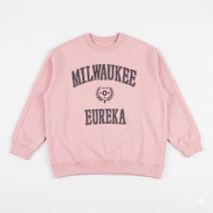 Sudadera informal de algodón y poliéster con cuello simulado y logo frontal para mujer, de peso pesado, hombros caídos, oversize, color liso, OEM - Product Image 3