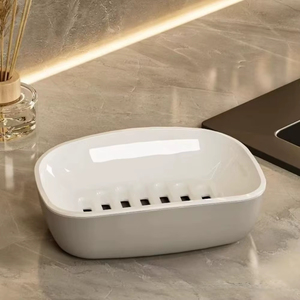 Support à savon double couche avec drain, facile à nettoyer, garde le savon au sec, base antidérapante, pour salle de bain domestique, bonne qualité - Product Image 4