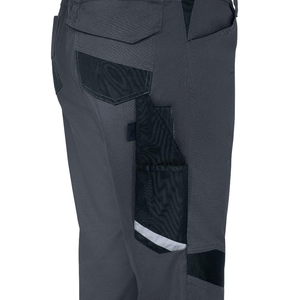 Salopette utilitaire gris foncé pour homme avec poches et bretelles réglables, taille haute, coupe classique, idéale pour le printemps - Product Image 4