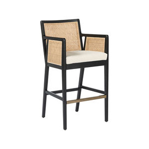 <b>Industrial</b> <b>Style</b> Bar Stool for Indoor and Outdoor Use with Solid Teak Wood Frame for Cafe, Bar and Restaurant Furniture - Product Image 5