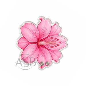 Porta Pestañas Acrílico en Forma de Flor Rosa con Imanes, Personalizable con Logotipo, Diseño Floral Rosa - Product Image 5