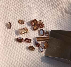 Diamant de laboratoire véritable, brun rose, taille poire ovale, taille émeraude octogonale, en vrac, prix de gros - Product Image 1