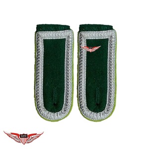 KEW Vintage Epaulettes Green Embroidered Shoulder Boards with <b>Wing</b> Emblem Eco-Friendly Durable Fabric - Product Image 1