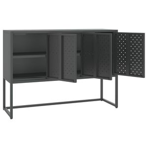 ตู้ข้างเตียงเหล็กชาร์โคลสตีลขนาดกลางแบบปรับระดับได้ - Product Image 4