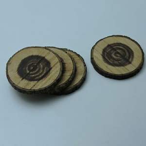 Juego de posavasos redondos de madera de mango con rayas de resina y diseño de alambre metálico, tapetes y almohadillas, posavasos para bebidas al mejor precio - Product Image 5