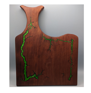 Planche à découper en résine époxy et bois d'acacia, planches à découper pour la cuisine, 100% écologique, passe au lave-vaisselle - Product Image 1