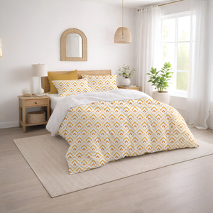 Eco-Friendly Cotton Duvet Cover <b>Set</b> Soft Breathable <b>Comforter</b> Cover with Pillow Zipper Closure - Product Image 3