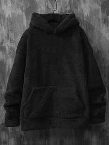 Sweat-shirt à capuche en sherpa pour homme, en molleton de coton, service de marque privée pour les détaillants indépendants - Product Image 2