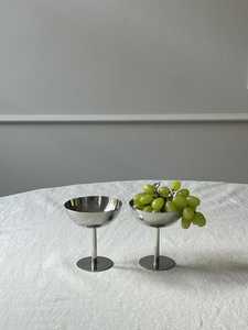 Juego de Tazones para Ensalada de Acero Inoxidable Plateado, Plato Curvo Orgánico, Cuchara y Tenedor con Diseño de Perlas, Decoración Moderna para Mesa, Recipiente Decorativo para el Hogar - Product Image 5
